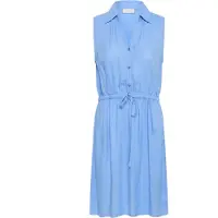 Kaffe Midikleid "Damen Kleid KAcheer", Damen, Gr. 40, N-Gr, blau (vista blau), Obermaterial: 100% Viskose LENZING ECOVERO CV LenzEcov., Kleider Midikleid