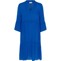 Kaffe Midikleid "Damen Kleid KAmarianah", Damen, Gr. 34, N-Gr, blau (surf the web), Obermaterial: 100% Viskose LENZING ECOVERO CV LenzEcov., Kleider Midikleid
