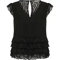 Cream Blusentop "Damen Ärmellose Bluse CRSoffie", Damen, Gr. 36, schwarz (pitch schwarz), Obermaterial: 85% Viskose CV. 15% Polyamid PA., Blusen Blusentop