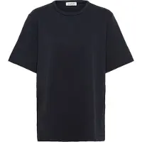 Soaked in luxury Longtop "Damen T-Shirt kurzarm SLHevanne", Damen, Gr. L, blau (night sky), Obermaterial: 80% Baumwolle CO. 15% Polyester PES. 5% Elasthan EL., Tops Longtop