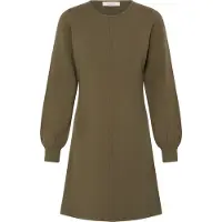 B.young Midikleid "Damen Casual BYOTARI", Damen, Gr. L, N-Gr, beige (beech), Obermaterial: 50% Viskose CV. 25% Polyamid PA. 20% Polyester PES. 5% Elasthan EL., Kleider Midikleid