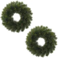 Otto Home Winterliche Kunstpflanze "Weihnachtsdeko", grün, Ø:25cm, Kunststoff, Kunstpflanzen, Winterliche Kunstpflanze, Kranz, Ø 25 cm, 2er-Set