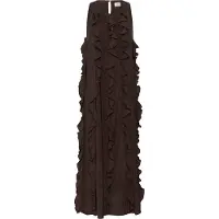 Kaffe Midikleid "Damen Kleid KAines", Damen, Gr. 38, N-Gr, braun (coffee bean), Obermaterial: 56% Polyamid PA. 44% Viskose CV., Kleider Midikleid