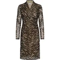 St. Tropez Jerseykleid SAINT TROPEZ "Damen Jerseykleid MiggaSZ", Damen, Gr. M, N-Gr, schwarz (schwarz shifted strokes), Obermaterial: 95% Polyester PES. 5% Elasthan EL., Kleider Jerseykleid