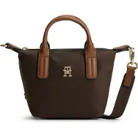 Tommy Hilfiger Handtasche "POPETTE MICRO TOTE" Damen Umhängetasche, Schultertasche im Kontrastlook