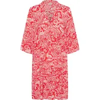 Kaffe Midikleid "Damen Kleid KAellen", Damen, Gr. 38, N-Gr, rot (poppy rot, chalk paisley), Obermaterial: 100% Viskose LENZING ECOVERO CV LenzEcov., Kleider Midikleid