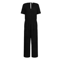 Kaffe Jumpsuit "Damen Overall KAmilia", Damen, Gr. 34, N-Gr, schwarz (schwarz deep), Obermaterial: 70% Viskose CV. 30% Leinen LI., Overalls Jumpsuit