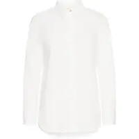 Pulz Jeans Langarmhemd "Damen Langarm - Hemd PZELNA", Damen, Gr. L, N-Gr, weiß (hellweiß), Obermaterial: 95% Baumwolle CO. 5% Elasthan EL., Hemden Langarmhemd