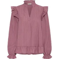 B.young Kurzarmbluse "Damen Kurzarm-Bluse BYJULIANA", Damen, Gr. 34, rosa (dusky orchid), Obermaterial: 99% Polyester PES. 1% Elasthan EL., Blusen Kurzarmbluse