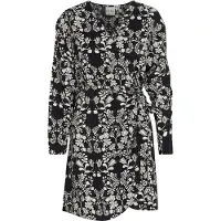 Ichi Midikleid "Damen Kleid IHGOCINA", Damen, Gr. 36, N-Gr, schwarz (schwarz flower aop), Obermaterial: 80% Viskose CV. 20% Polyamid PA., Kleider Midikleid