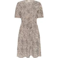 Kaffe Midikleid "Damen Kleid KAliana", Damen, Gr. 34, N-Gr, beige (abstract leopard), Obermaterial: 100% Viskose CV., Kleider Midikleid