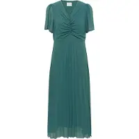 Kaffe Midikleid "Damen Kleid KAevelyn", Damen, Gr. 34, N-Gr, grün (silber pine cc), Obermaterial: 100% Polyester PES., Kleider Midikleid