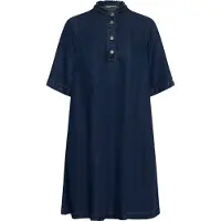 Culture Midikleid "Damen Kleid CUilsa", Damen, Gr. L, N-Gr, blau (dunkelblau wash), Obermaterial: 100% Lyocell CLY., Kleider Midikleid