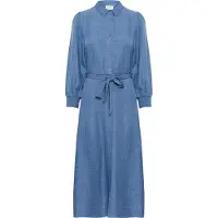 Kaffe Midikleid "Damen Kleid KAellen", Damen, Gr. 34, N-Gr, blau (coronet blau c.), Obermaterial: 100% Polyester PES., Kleider Midikleid