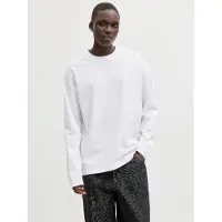 Jack & Jones Langarm-T-Shirt in White | Gr.: M