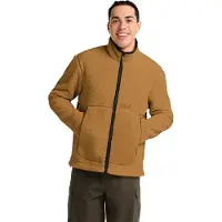 Jack Wolfskin Fleecejacke "STONE LITE JKT M", Herren, Gr. S, braun (peanut), Obermaterial: 100% Polyester, Jacken Fleecejacke, wind- und wasserabweisend, atmungsaktiv, aus Polyester