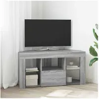 vidaXL Eck-LED-TV-Schrank Graues Sonoma 100 x 40 x 50 cm Holzwerkstoff