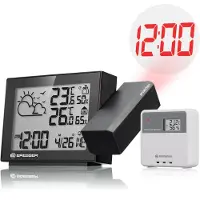 Bresser MeteoTemp P Wetterstation Funk mit Außensensor, Projektion