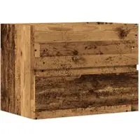 Helloshop26 - Vintage Badschrank mit großem Stauraum 60 x 38,5 x 45 cm Holzwerkstoff Altholz