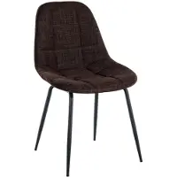 CLP Stuhl Tom mit Metallgestell und hochwertiger Polsterung braun Material Stoff