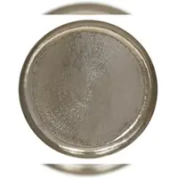 Christmas Decoration Dekoteller 28cm Eisen Platzteller gehämmerte Optik Tischdeko Unterteller Weihnachten Hochzeit Jubiläum Weihnachtsteller Weihnachtsdeko Silber