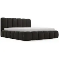 GRAINGOLD Polsterbett Cloud 200x200 cm - Bett 200x200, Polsterbett ohne Bettkasten, mit Lattenrost - Anthracite (Monolith 95)