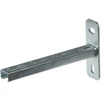 Dalsys Schienenkonsole, Wandausleger 27/18 Silber 30cm, Wandträger, Schwerlastträger aus verzinktem Stahl, korrosionsbeständig