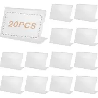 OEM Transparker Transparker-Labelhalter aus Acryl - 20er Pack - Herstellbar - Raumsparend - Dauerhaft und Bruchfest - Etikettträger