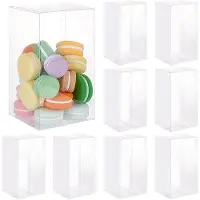 OEM Transparente Geschenkboxen 10er Set - Durchsichtige Kunststoff - 10 x 10 x 18 cm - Süßigkeiten Geschenkverpackung - Hochzeit/ Geburtstag - Schokoladen/Süßigkeiten