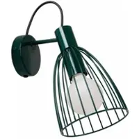 Licht-Erlebnisse Wandlampe Schwenkbar Kinderzimmer 15 CM Breit Klein Metall Grün E27