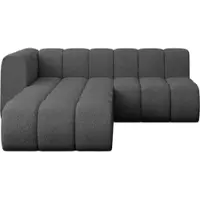 ALTDECOR Modulares Sofa Ecksofa in L-Form - Darnel-L1 - 205x177x70 cm Grau - Corner modular Sofa Eckcouch Couch Wohnlandschaft Cauchsofa Bodensofa Polstersofa