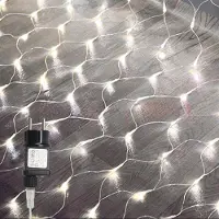 Vigevee 4.5x1.6M 300 LED Lichternetz 8 Lichtmodi Lichterkette Innenraum Weihnachten Party Fenster Deko, Kaltweiß