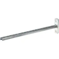 Dalsys Schienenkonsole, Wandausleger 27/18 Silber 50cm, Wandträger, Schwerlastträger aus verzinktem Stahl, korrosionsbeständig