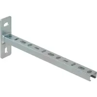 Dalsys Schienenkonsole, Wandausleger 28/30 Silber 32cm, Wandträger, Schwerlastträger aus verzinktem Stahl, korrosionsbeständig
