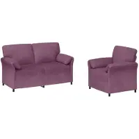vidaXL Sofa Set 2 stk. Lila Samt