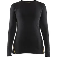 Blakläder Damen Flammschutz Thermo-Shirt, 78% Wolle schwarz 7213 1075, Farbe:schwarz, Größe:S