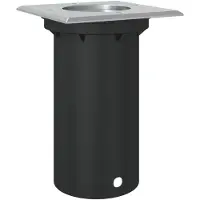 vidaXL Bodeneinbauleuchte Quadratisch Schwarz 10,5x10,5cm Aludruckguss