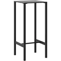 vidaXL Bartisch Schwarz 50x50x110 cm Pulverbeschichteter Stahl