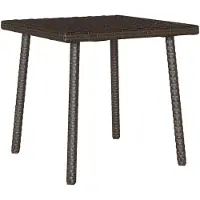 vidaXL Garten-Couchtisch Rechteckig Braun 40x40x37 cm Poly Rattan