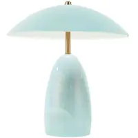 ELSTEAD Poppy LED-Tischlampe, hellblau, 35 cm, Metall, dim - , Poppy, dimmbar, Blau, für Wohnzimmer, Aluminium, Vintage