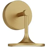 ELSTEAD Issa LED-Wandlampe, gold, Höhe 20 cm, Metall, IP44 - , Issa, dimmbar, Gold / Messing, für Badezimmer, Aluminium