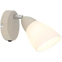 Nowa Wandleuchte PAULA, sandfarben, Spot beweglich, L 18,5 cm