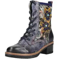 LAURA VITA Schnürstiefelette "Stiefelette Leder/Textil"