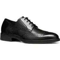 Geox Schnürschuh "U THORIAN", Herren, Gr. 42, Synthetik Textil, schwarz, Nappaleder, Schuhe Schnürschuh, Abendschuh, Businesschuh mit Spezial Membrane und Lyralochung