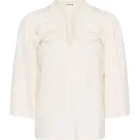 Soaked in luxury Langarmbluse "Damen Bluse langarm SLLantana", Damen, Gr. L, weiß (whisper weiß), Obermaterial: 100% Viskose CV., Blusen Langarmbluse