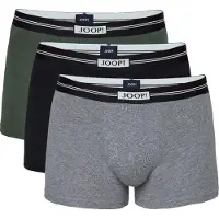 JOOP! Boxer JOOP, Herren, Gr. L, Jersey, grau (braun, schwarz, grau), Jersey, Obermaterial: 95% Baumwolle, 5% Elasthan, Unterhosen Boxer, aus Jersey, in klassischen Farben