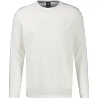 Lerros Langarmshirt "Leichtes Baumwoll-Longsleeve-Shirt mit bequemem Rundkragen", Herren, Gr. L, weiß (broken weiß), 100% Baumwolle, Rundhals, Shirts Langarmshirt