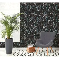 A.S. Création Vliestapete "Attractive 3 – Nordic Floral" floral aufgeschäumt Metallic, glänzend