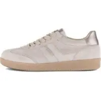Gabor Damen Halbschuhe Sneaker Leder graubeige Größe 38 Schnürung 83.300.32