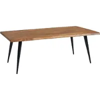 Wohnling Couchtisch "Tanjore" aus Tischplatte: Sheesham Massivholz, mit Klarlack beschichtet Metallgestell: schwarz pulverbeschichteter Edelstahl in Sheesham. Abmessungen (B/H/T) 110x40x60 cm